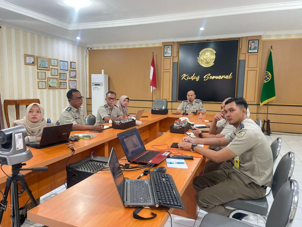 Kantor Pertanahan Kabupaten Kudus Ikuti Evaluasi Kinerja Kanwil BPN Provinsi Jawa Tengah Secara Daring