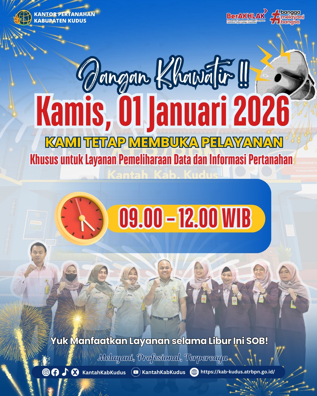 Kantor Pertanahan Kabupaten Kudus Tetap Buka Layanan pada 1 Januari 2026