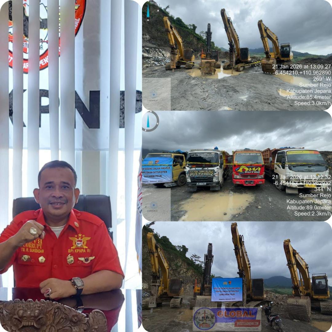 Penyegelan Excavator Di Donorojo Galian C Proses untuk Penyelidikan Bareskrim, BPI KPNPA RI Dukung Langkah Itu.