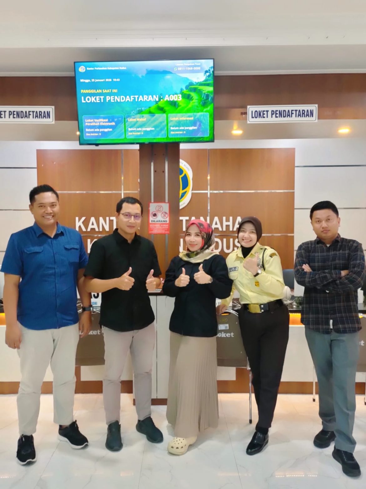 PELATARAN: Pelayanan Tanah Akhir Pekan di Kantor Pertanahan Kabupaten Kudus untuk Masyarakat pada Minggu, 25 Desember 2025