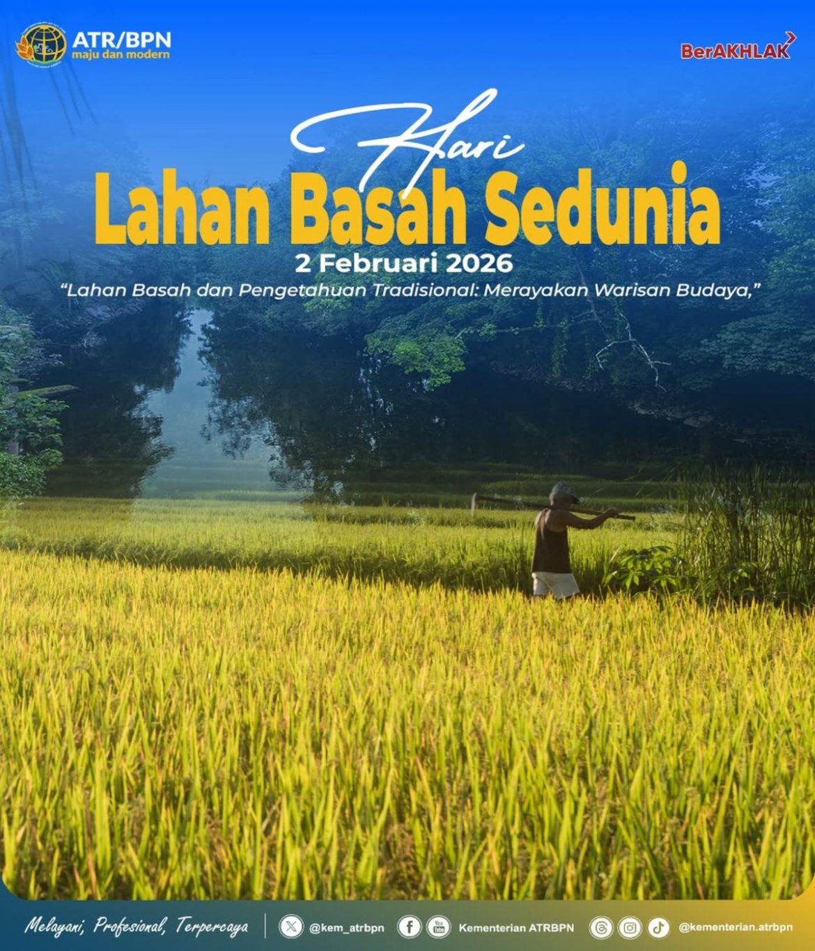 ATR/BPN Peringati Hari Lahan Basah Sedunia 2026, Dorong Pelestarian Ekosistem Berkelanjutan