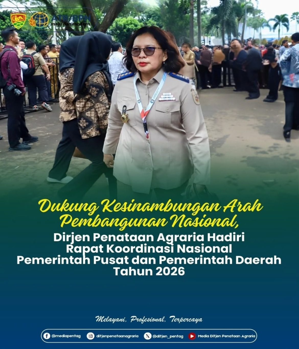 Dukung Kesinambungan Arah Pembangunan Nasional Dirjen Penataan Agraria Hadiri Rapat Koordinasi Nasional Pemerintah Pusat dan Pemerintah Daerah Tahun 2026