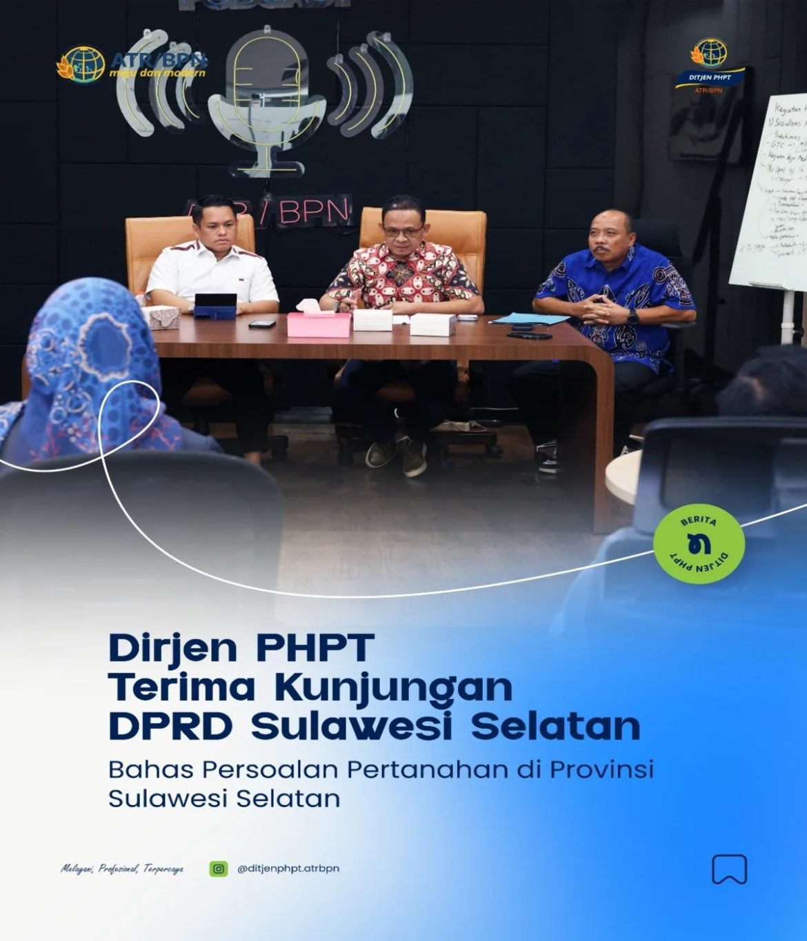 Dirjen PHPT Terima Kunjungan DPRD Sulawesi Selatan Bahas Persoalan Pertanahan di Provinsi Sulawesi Selatan