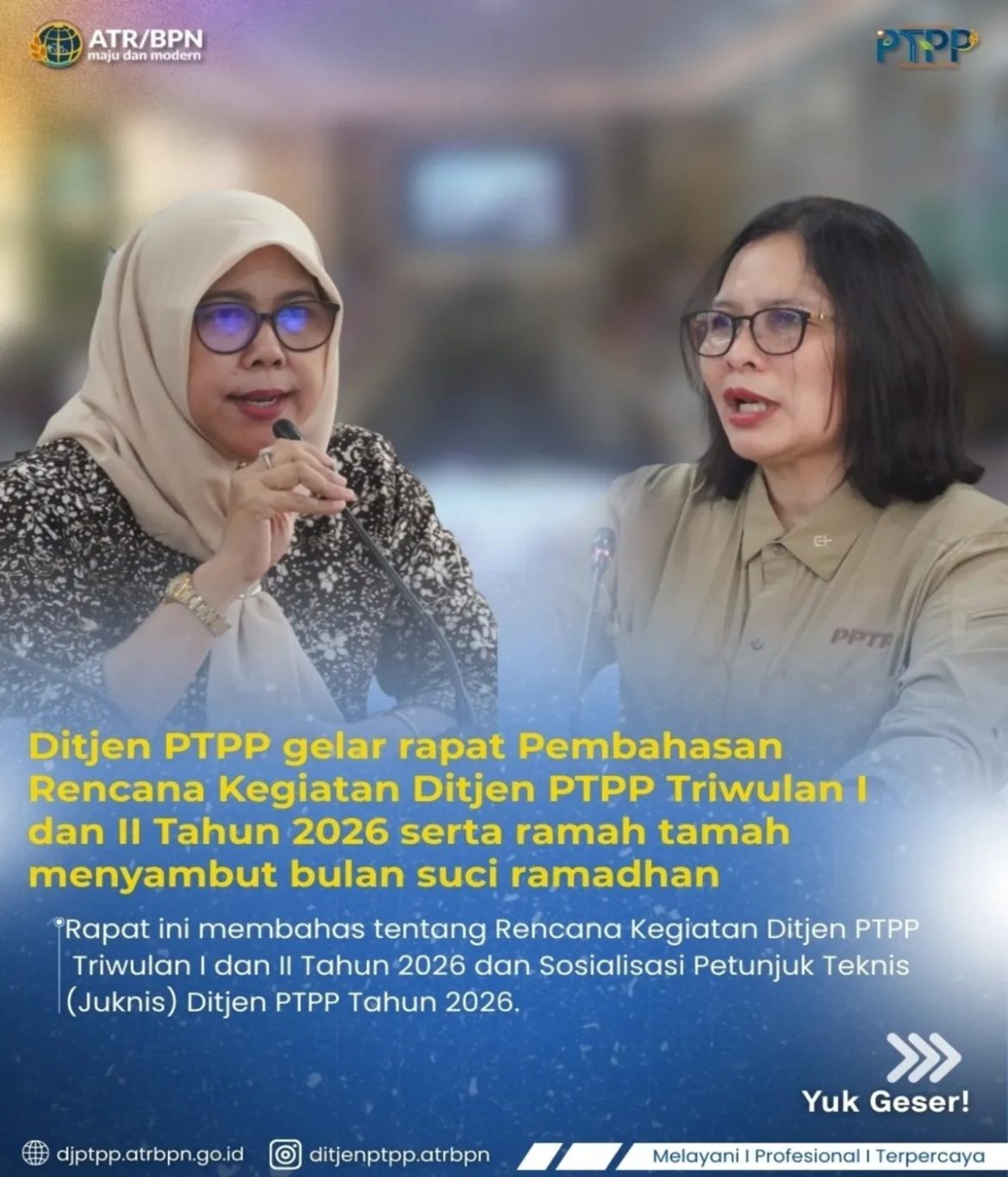 Dirjen PTPP Gelar Rapat Pembahasan Rencana Kegiatan Ditjen PTPP Triwulan I dan II Thun 2026 serta ramah tamah menyambut bulan suci Ramadhan