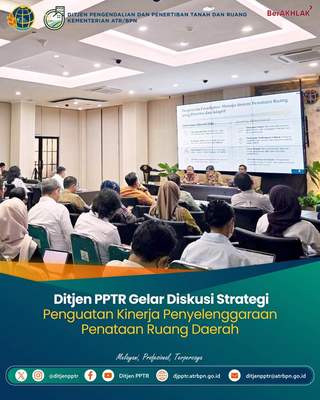 Ditjen PPTR Gelar Diskusi Strategi Penguatan Kinerja Penyelenggaraan Penataan Ruang Daerah