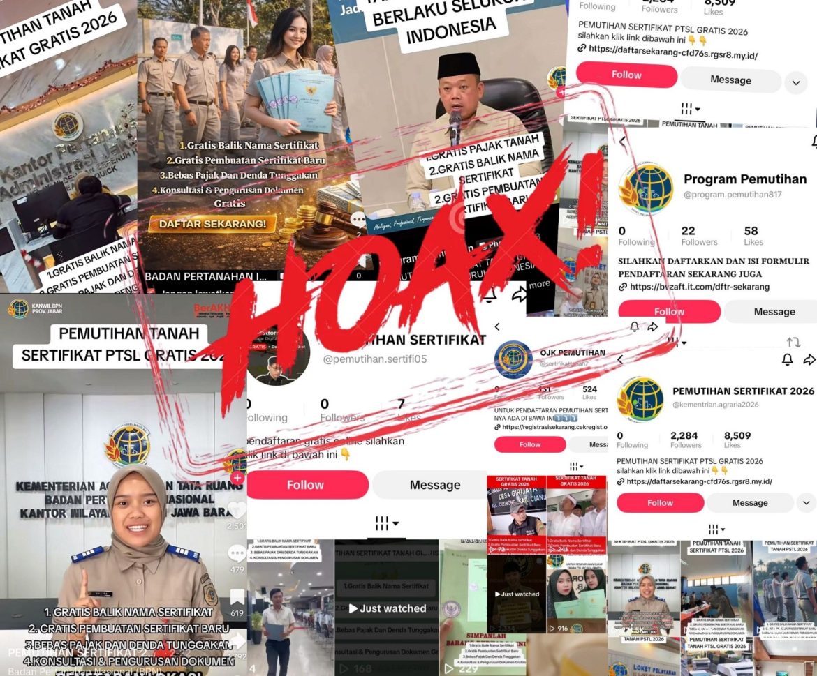 Kementerian ATR/BPN Tegaskan Tidak Ada Program Pemutihan Sertipikat Tanah