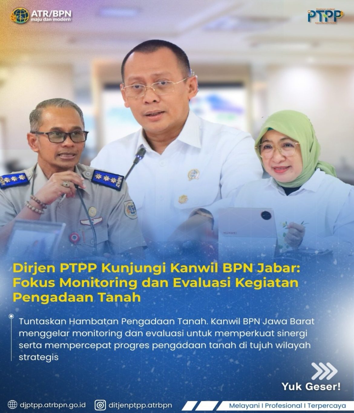Perkuat Sinergi, Dirjen PTPP Fasilitasi Evaluasi dan Monitoring Progres Proyek Strategis di Jawa Barat