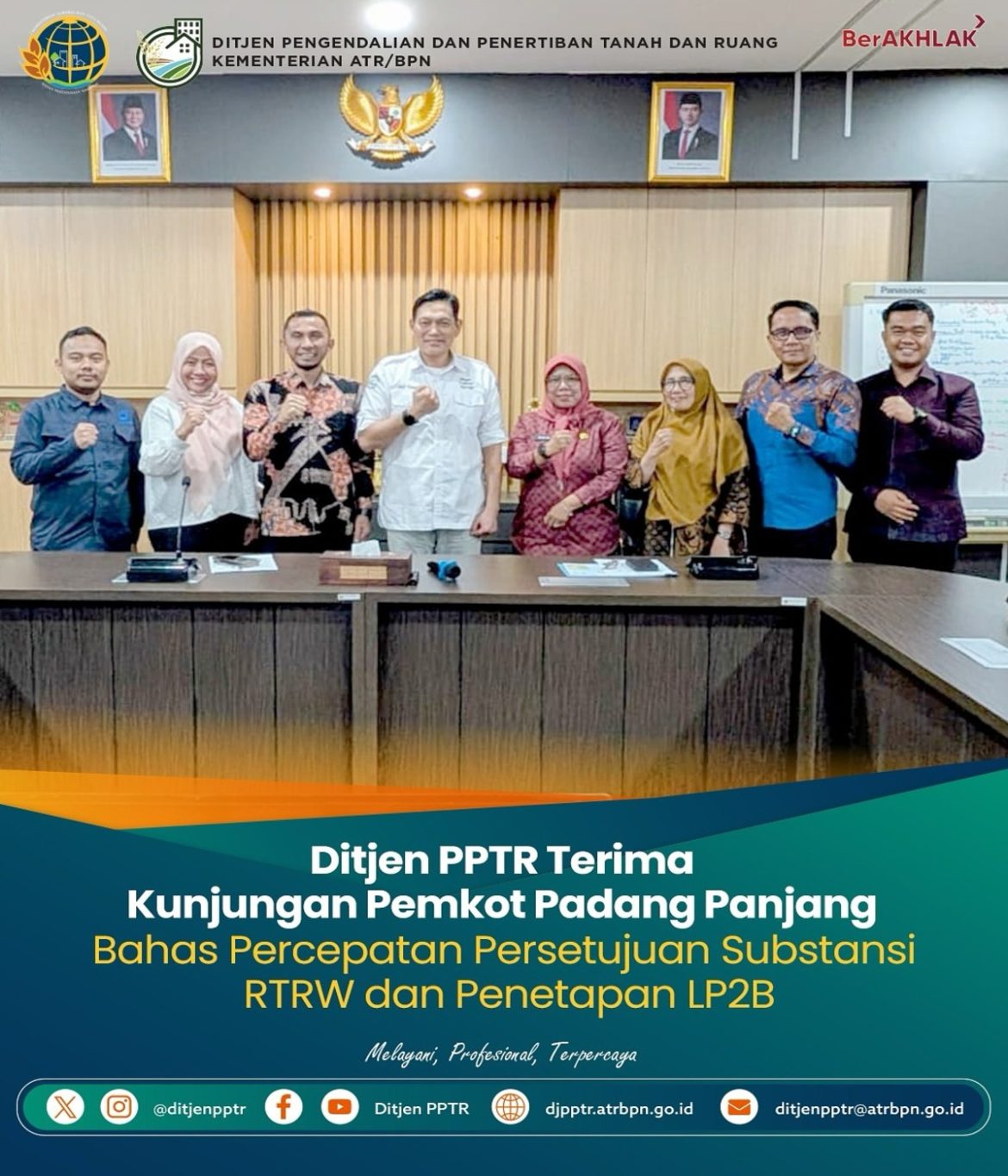 Perkuat Koordinasi Penataan Ruang, Ditjen PPTR ATR/BPN Terima Kunjungan Pemerintah Kota Padang Panjang