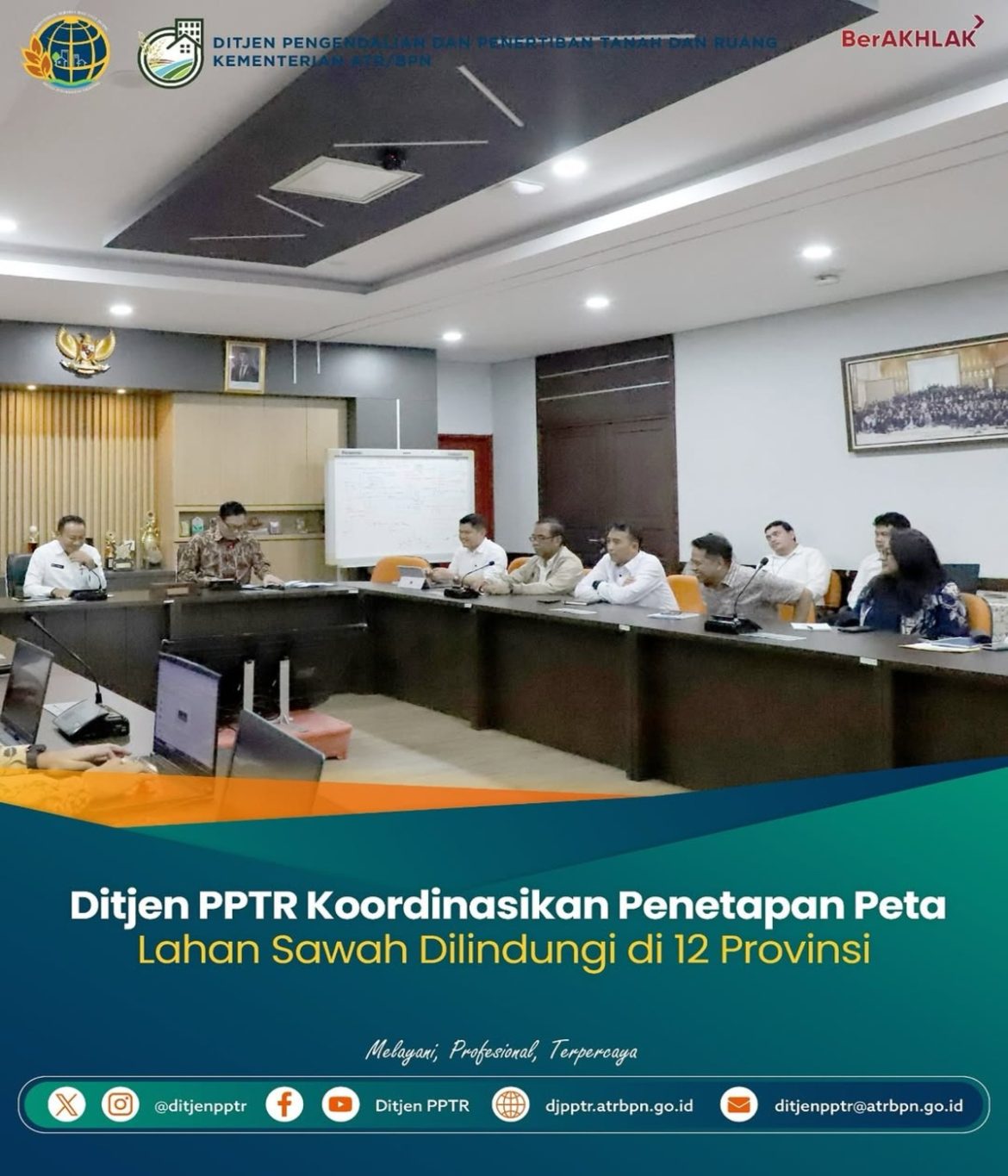 Dirjen PPTR Koordinasikan Penetapan Peta Lahan Sawah Dilindungi di 12 Provinsi