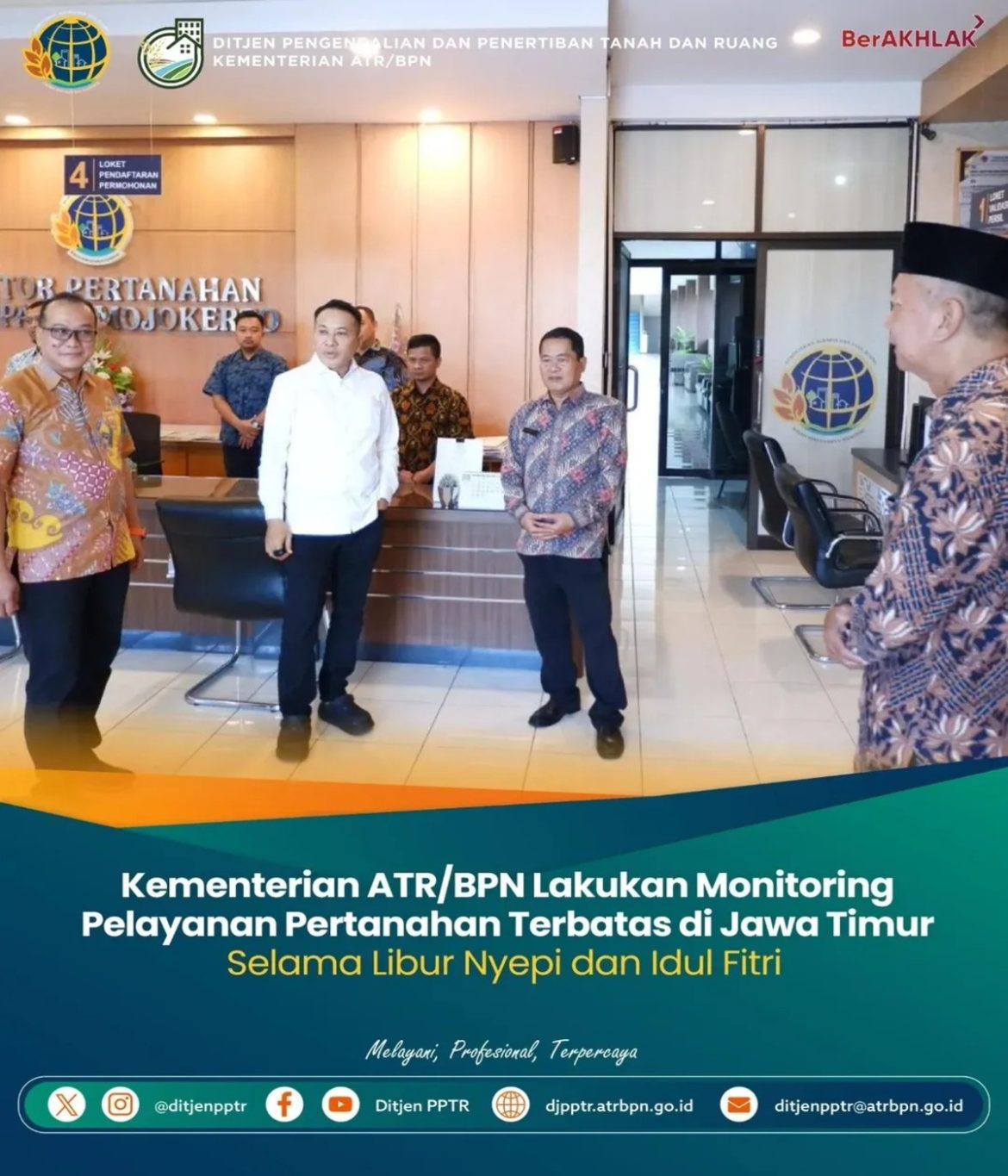 Kementerian ATR/BPN melaksanakan monitoring Pelayanan Pertanahan Terbatas di Jawa Timur