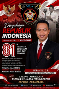KETUA DPC AKPERSI TASIKMALAYA KEMERDEKAAN DENGAN KARYA, INTEGRITAS DAN PERSATUAN MERDEKA DALAM BERITA, MERSEKA DALAM KARAYA, MERDEKA UNTUK BANGSA .🇲🇨 Tasikmalaya,17 Agustus 2026_ Memasuki peringatan HUT Republik Indonesia ke-81, Dewan Pimpinan Cabang Asosiasi Keluarga Pers Indonesia (DPC AKPERSI) Tasikmalaya mengajak seluruh insan pers dan masyarakat untuk memaknai kemerdekaan dengan semangat karya nyata. Indra.C.ILJ.C.BJ, Ketua Cabang Tasikmalaya AKPERSI, menyampaikan bahwa kemerdekaan yang diraih saat ini adalah hasil perjuangan dan pengorbanan para pahlawan bangsa. Kemerdekaan adalah hasil perjuangan dan pengorbanan para pahlawan. Mari kita isi kemerdekaan ini dengan karya, integritas, dan persatuan untuk Indonesia yang lebih maju dan bermartabat," ujar Indra. Di usia Indonesia yang ke-81 tahun dengan tema INDONESIA BERDAULAT, ADIL, DAN MAKMUR AKPERSI Tasikmalaya berkomitmen untuk terus mengawal informasi yang akurat, berimbang, dan mencerahkan. Sebagai wadah keluarga besar pers, AKPERSI memiliki peran penting dalam menciptakan iklim jurnalistik yang sehat. AKPERSI Tasikmalaya mengusung semangat MERDEKA DALAM BERITA,MERDEKA DALAM KARYA, MERDEKA UNTUK BANGSA . Kami ingin melahirkan jurnalis yang berkompeten, berintegritas dan profesional demi kemajuan daerah dan bangsa," tegasnya. Dirgahayu Republik Indonesia ke-81. Semoga pers Indonesia semakin maju dan menjadi pilar demokrasi yang kuat. Indra.C.ILJ.C.BJ - Ketua DPC AKPERSI Tasikmalaya_